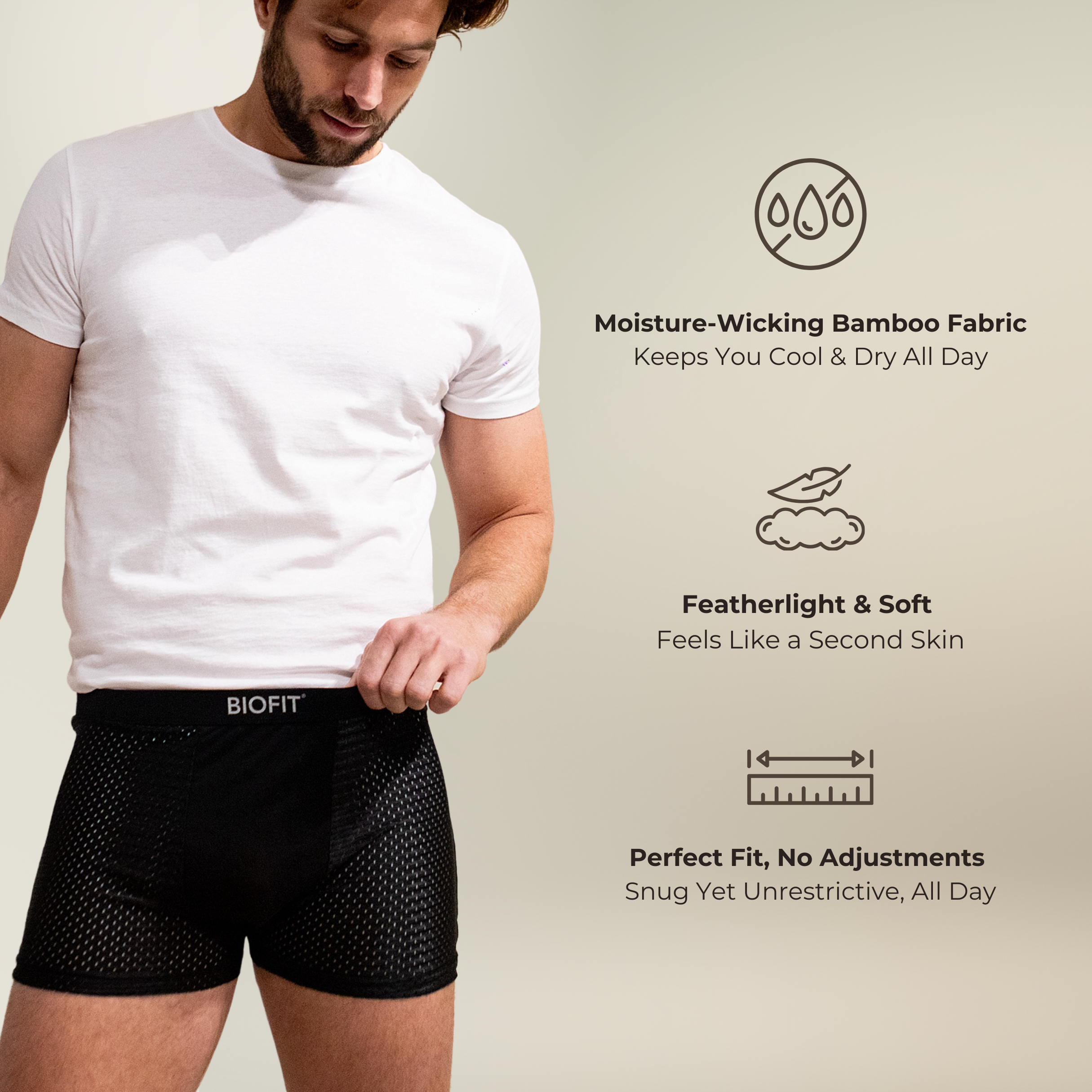 BIOFIT® Bamboo Boxers 5-Pak blå | + 5 GRATIS