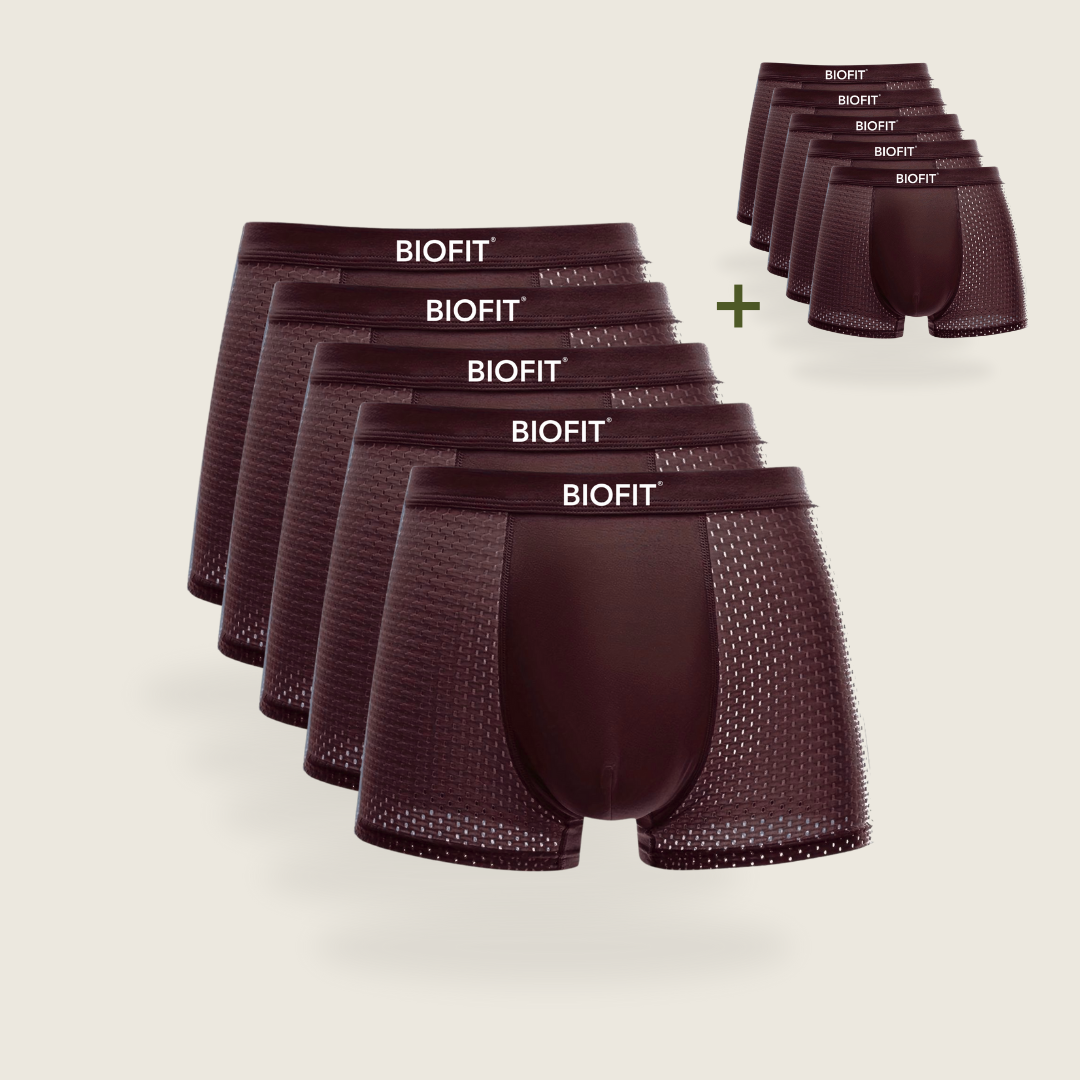 BIOFIT® Bambus-Boxershorts 5er-Pack Rot | + 5 GRATIS