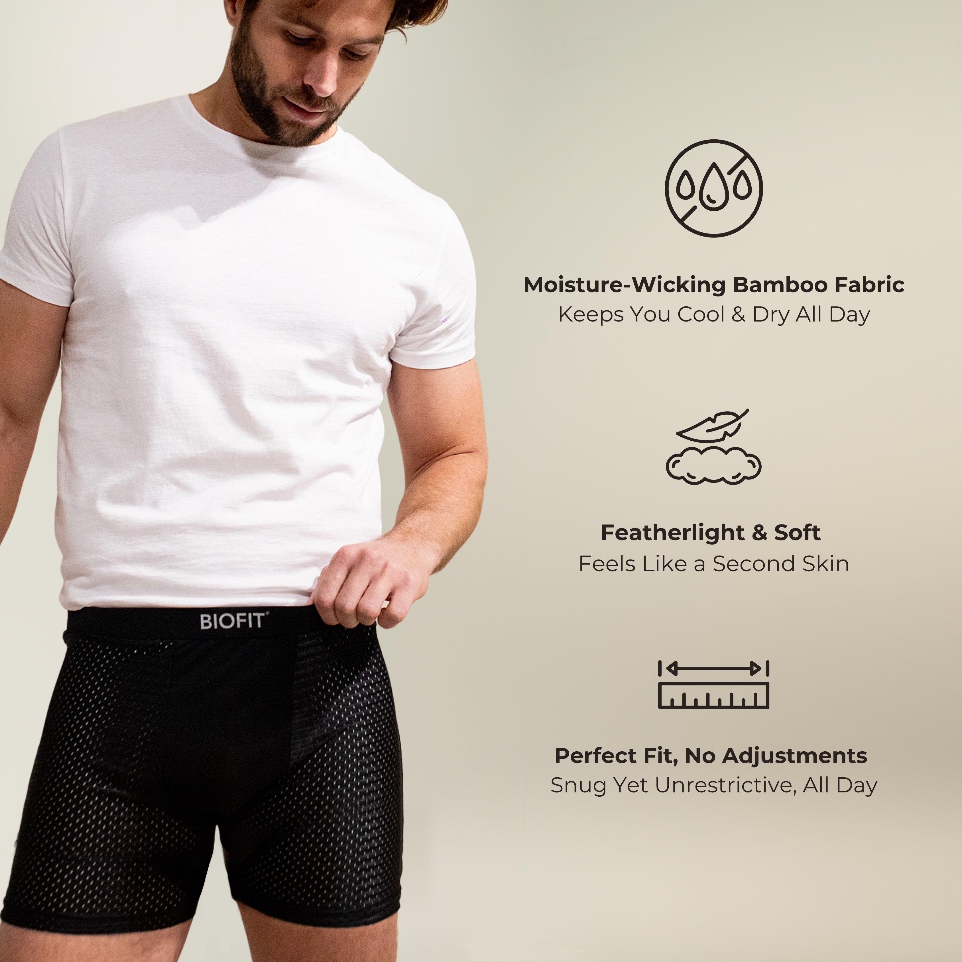BIOFIT® Bamboo Boxers 2.0 Grey | 5 Pack + 5 FREE