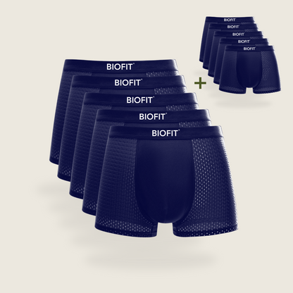 BIOFIT® Bamboo Boxers 5-Pack Blue | + 5 FREE