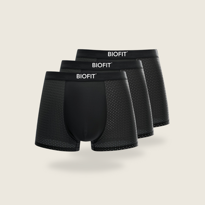 BIOFIT® Bamboo Boxers 3-Pack Black