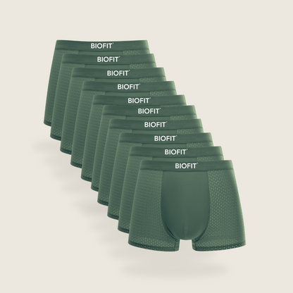 BIOFIT® Bamboo Boxers 10-Pack Green