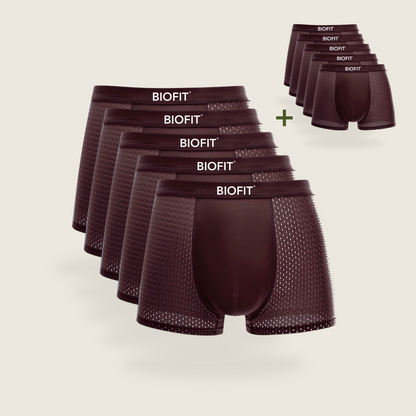 BIOFIT® Bamboo Boxers 5-Pack Red | + 5 FREE