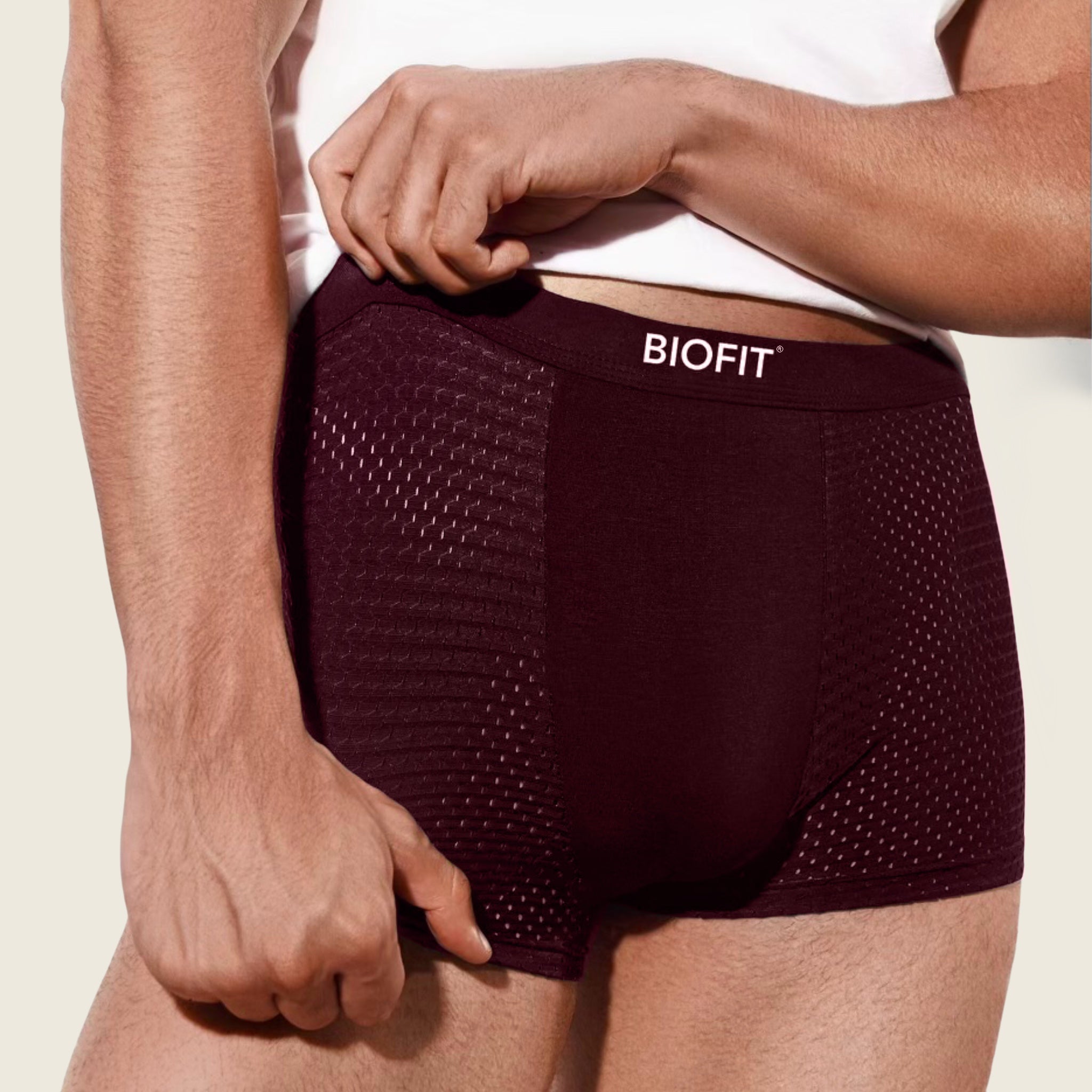 Lot de 5 boxers en bambou BIOFIT® Rouge | + 5 GRATUITS