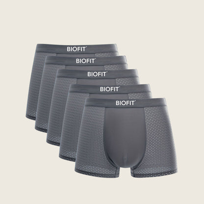 BIOFIT® Bamboo Boxers 5-Pack Grey