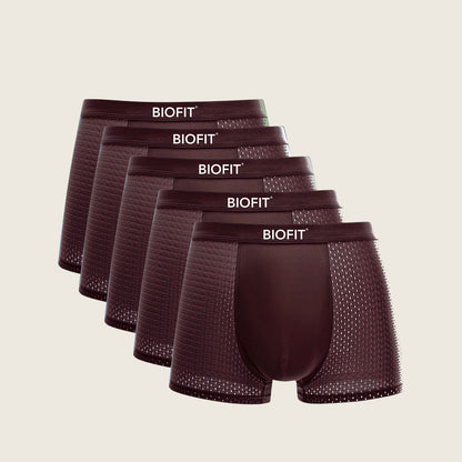 BIOFIT® Bamboo Boxers 5-pack Röd